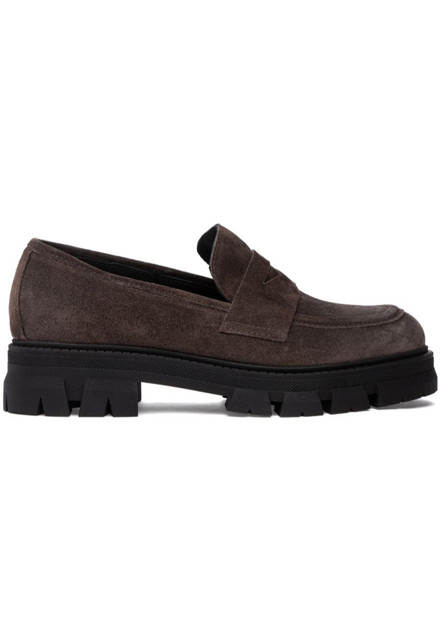 Women 275 Central Mules & Clogs | Lindor Loafer Grey Suede