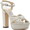 Women Jimmy Choo Pumps | Heloise 120 Sandal Latte Leather