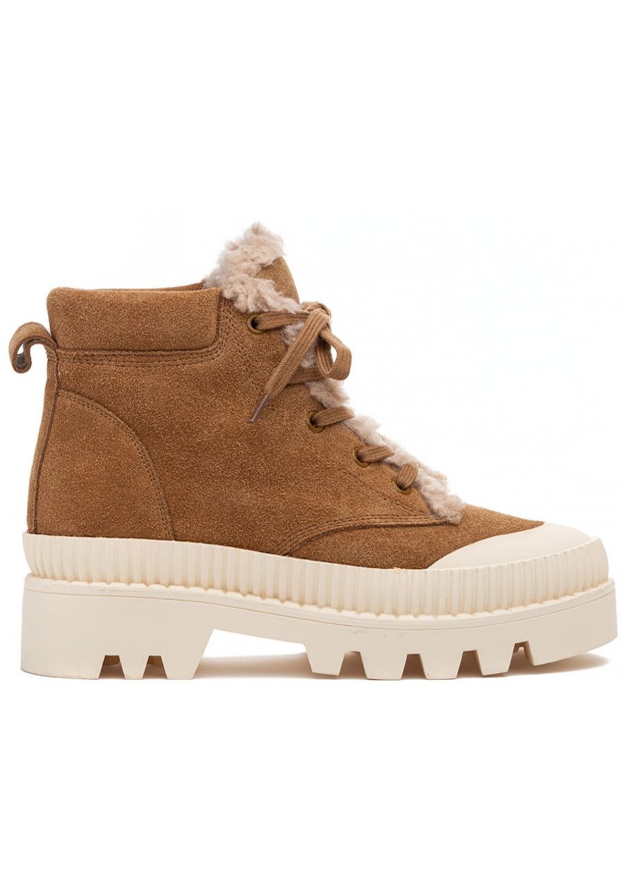 Women Silent D Boots | Peato Boot Dark Tan Beige