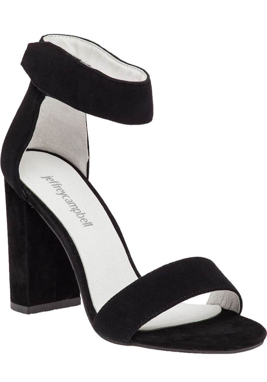Women Jeffrey Campbell Sandals | Lindsay Sandal Black Suede