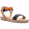 Women 275 Central Sandals | Major Sandal Black Leather/Orange