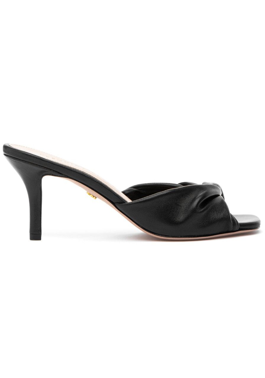 Women Veronica Beard Sandals | Melli Sandal Black Leather