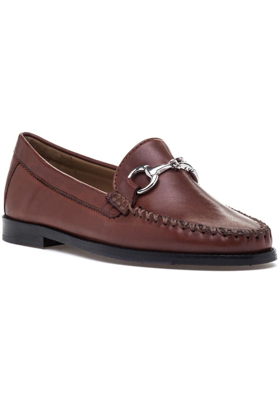 Women Robert Zur Flats | Viale Bit Loafer Vintage Luggage Leather