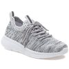 Women Urban Sport Sneakers | Dyann Sneaker Light Grey 2-Tone Knit