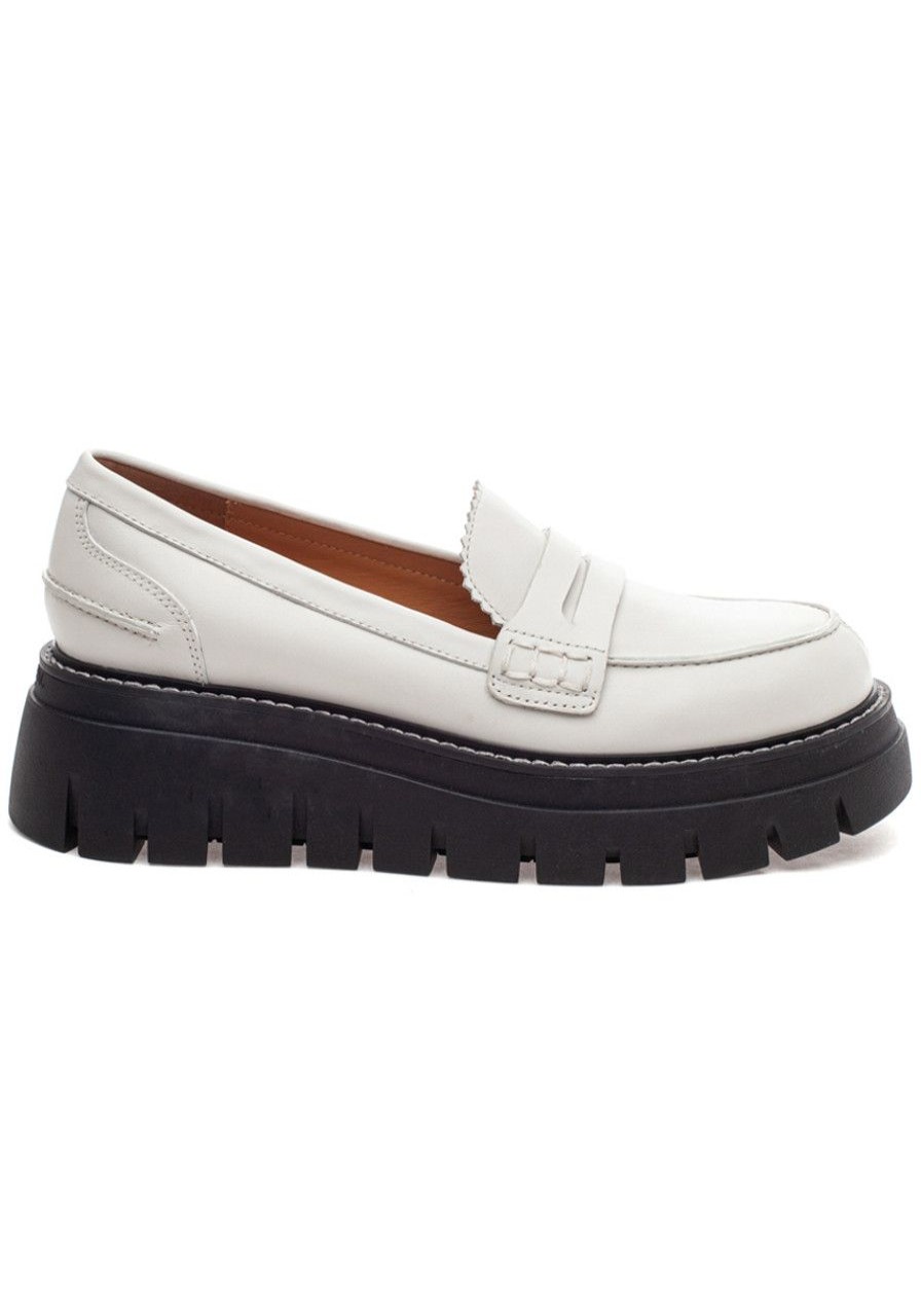 Women J/Slides Loafers & Oxfords | Tyler Loafer White Leather