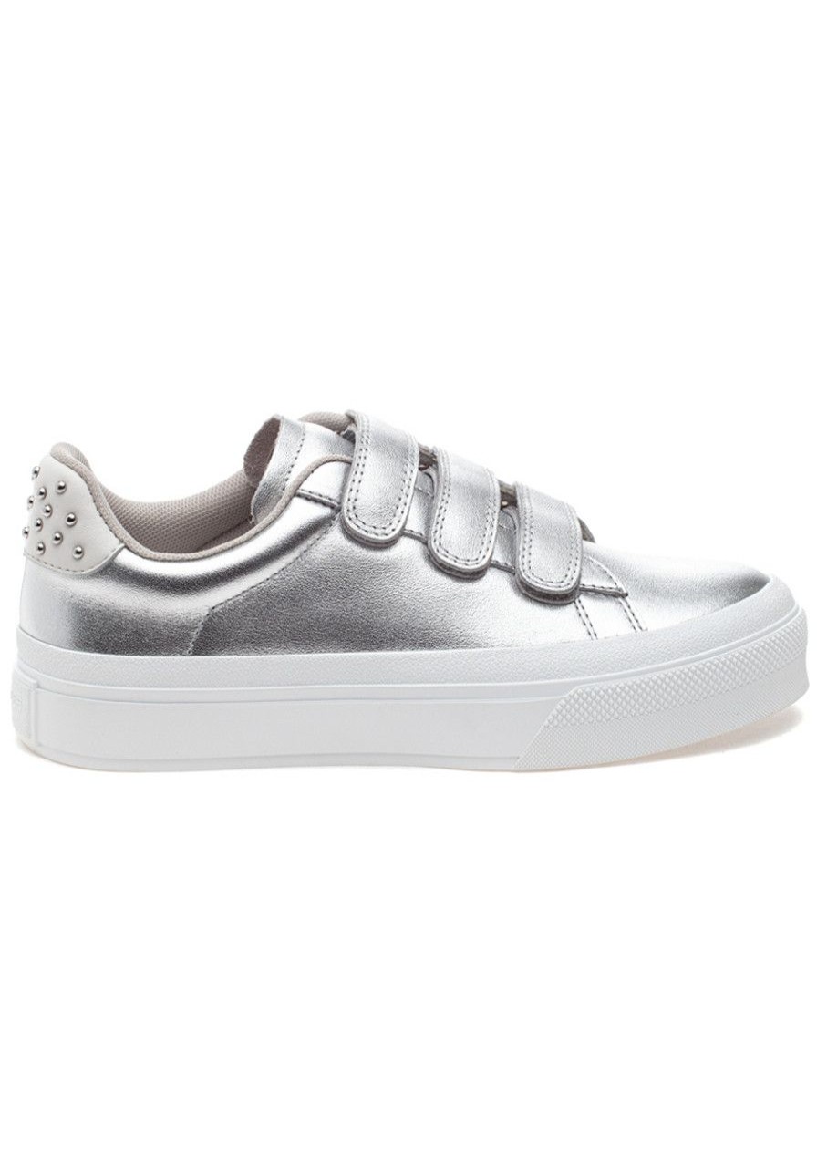 Women J/Slides Sneakers | Gennie Sneaker Silver Leather