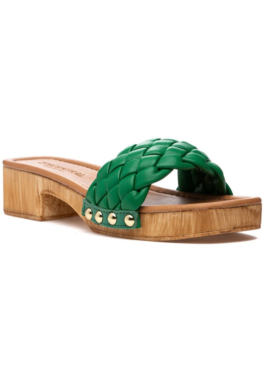 Women 275 Central Mules & Clogs | Piper Sandal Green Leather