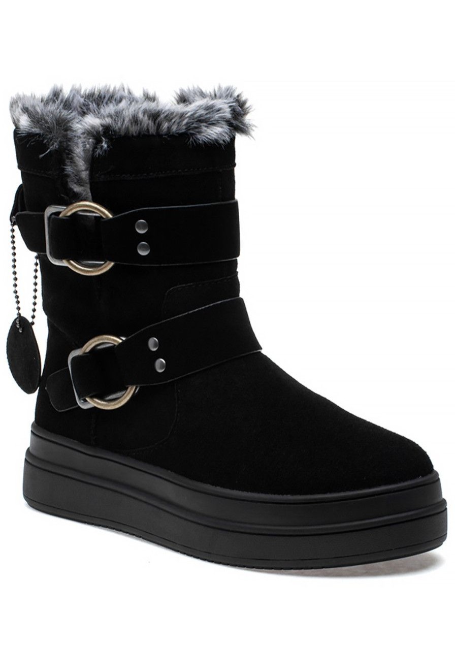 Women J/Slides Boots | Nelly Boot Black Waterproof Suede