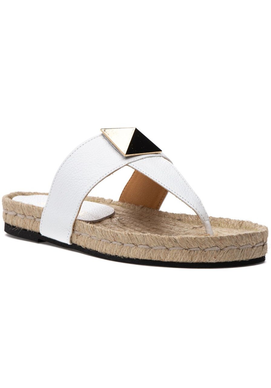 Women 275 Central Sandals | Mikey Espadrille Sandal White Leather