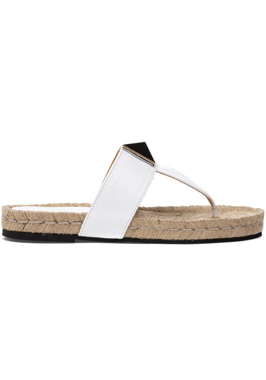 Women 275 Central Sandals | Mikey Espadrille Sandal White Leather