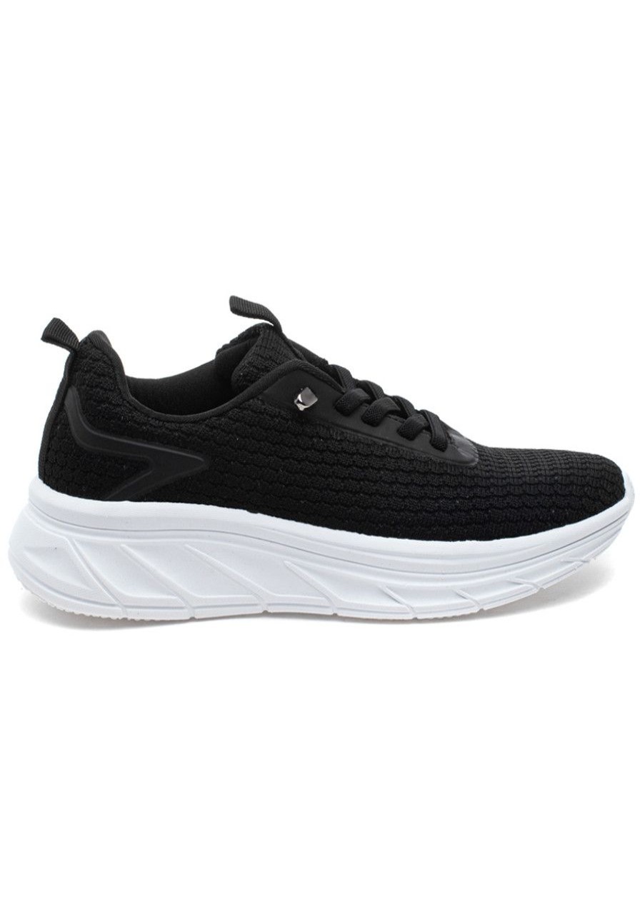 Women Urban Sport Sneakers | Wendee Sneaker Black Knit