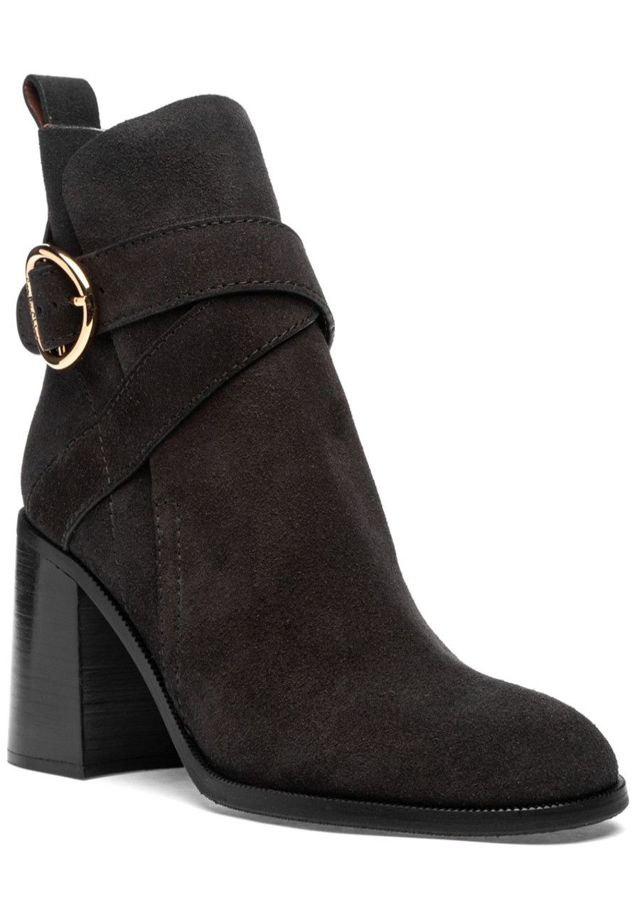 Women See by Chloe Boots | Lyna Boot Dark Grey Suede