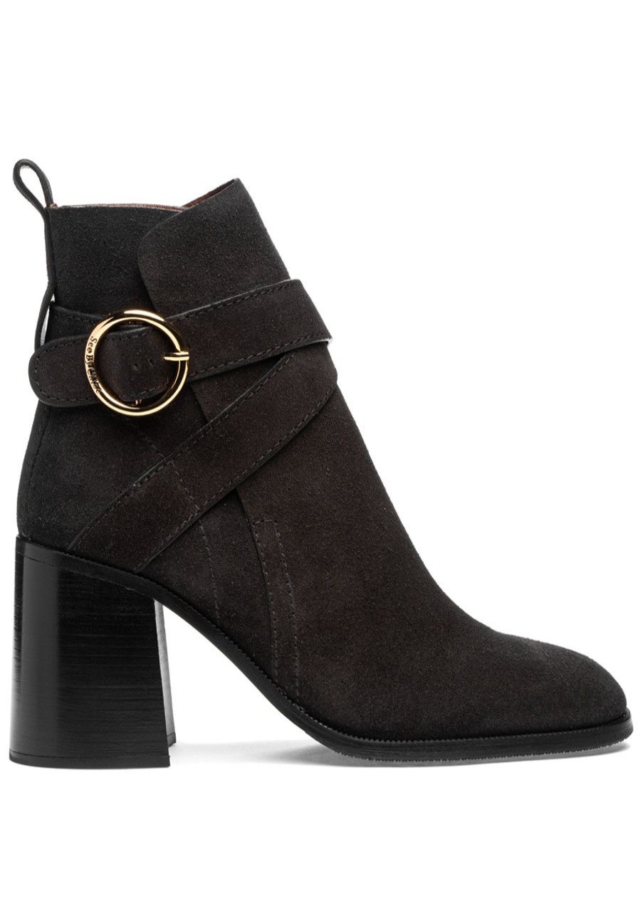 Women See by Chloe Boots | Lyna Boot Dark Grey Suede