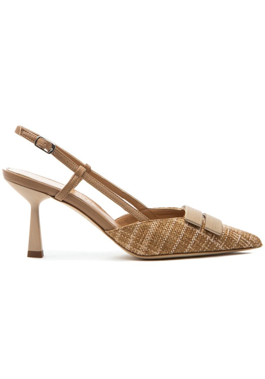 Women 275 Central Pumps | Crystal Pump Natural Raffia
