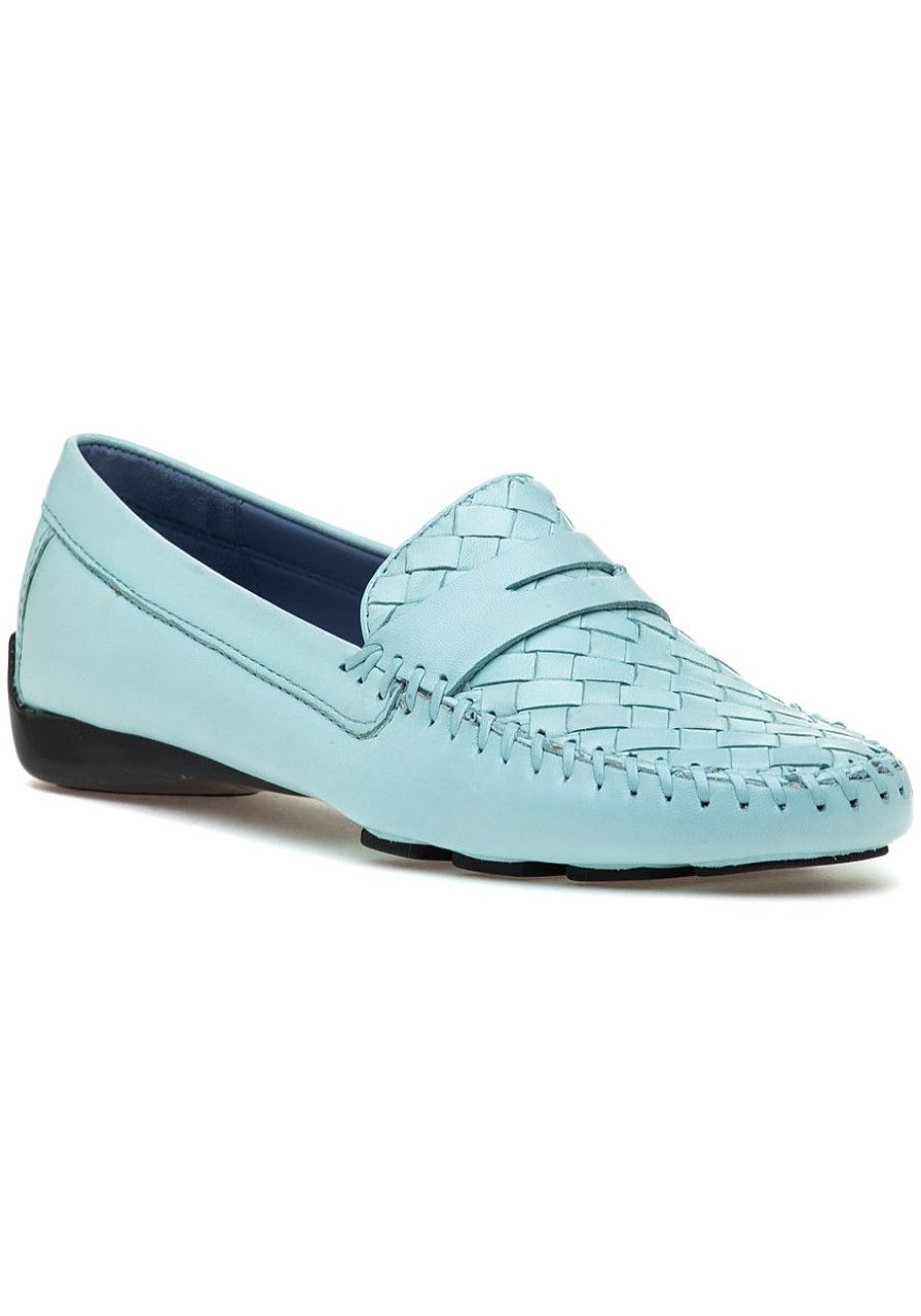 Women Robert Zur Flats | Petra Loafer Sky Leather